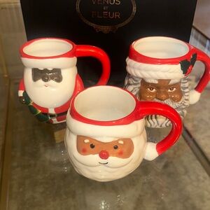 Black Santa 🎅🏾 Mug Bundle 3 - Red and White